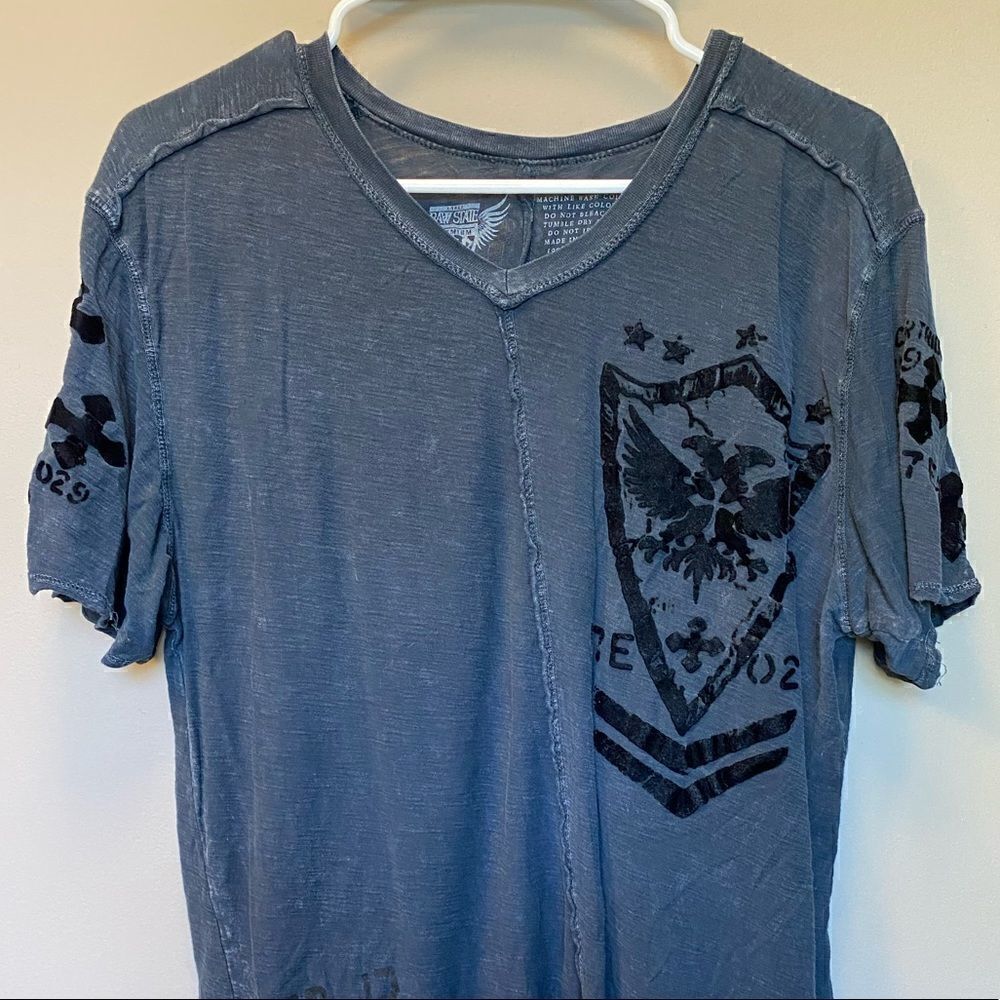 Men’s Large Raw State Premium Blue ‘Seek and Destroy’ Shirt